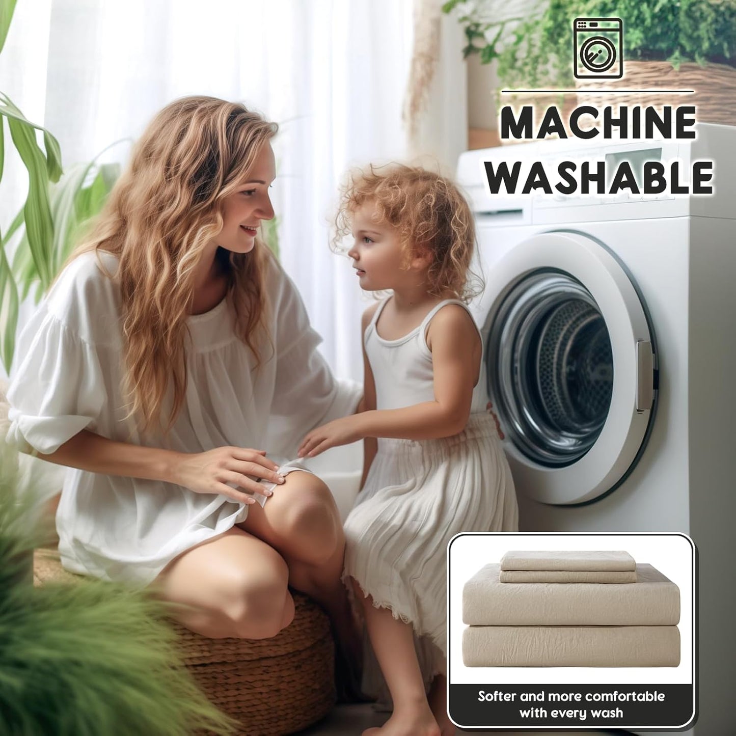 Natural European Linen Sheet